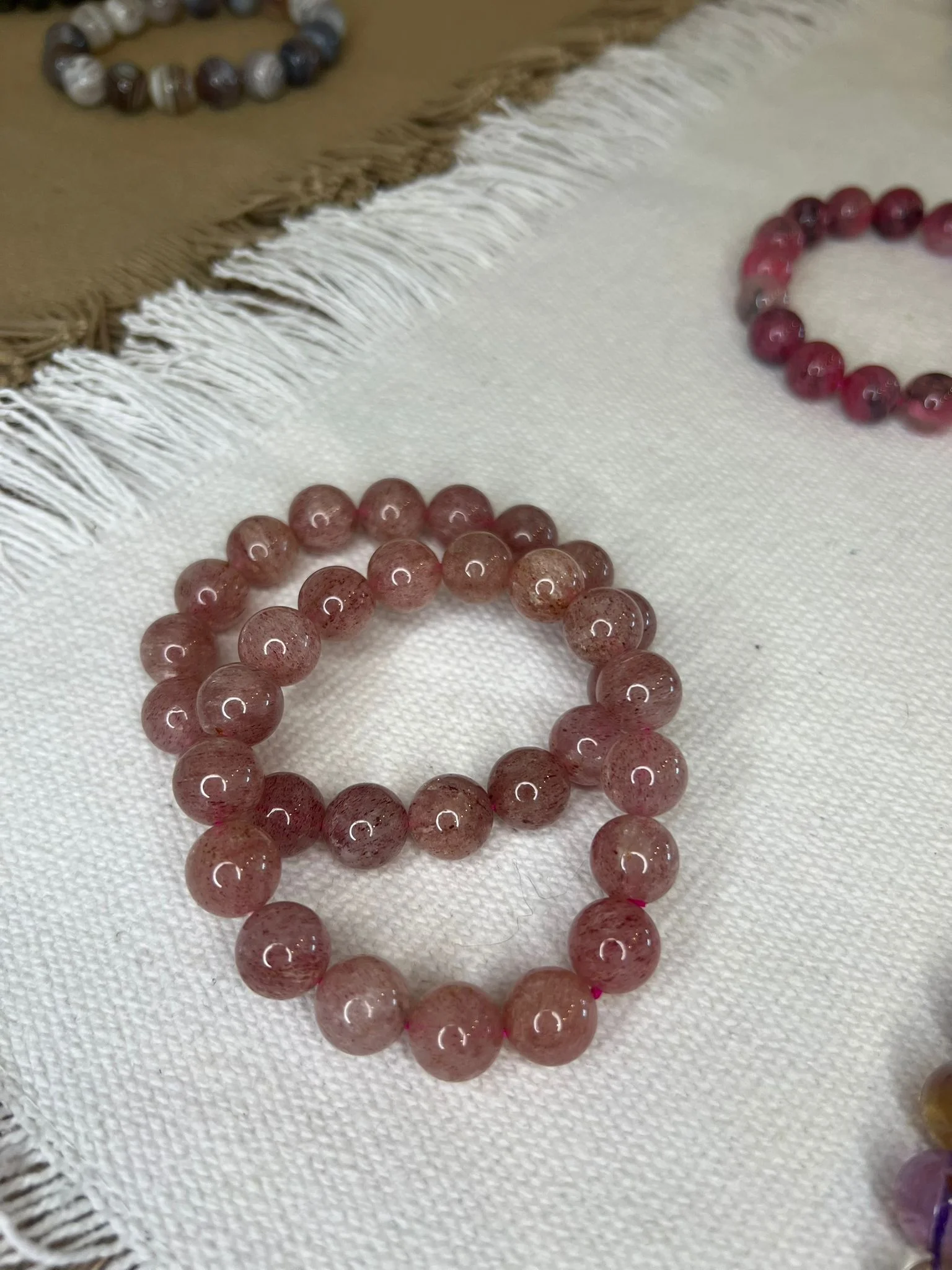 Bracelet quartz fraise