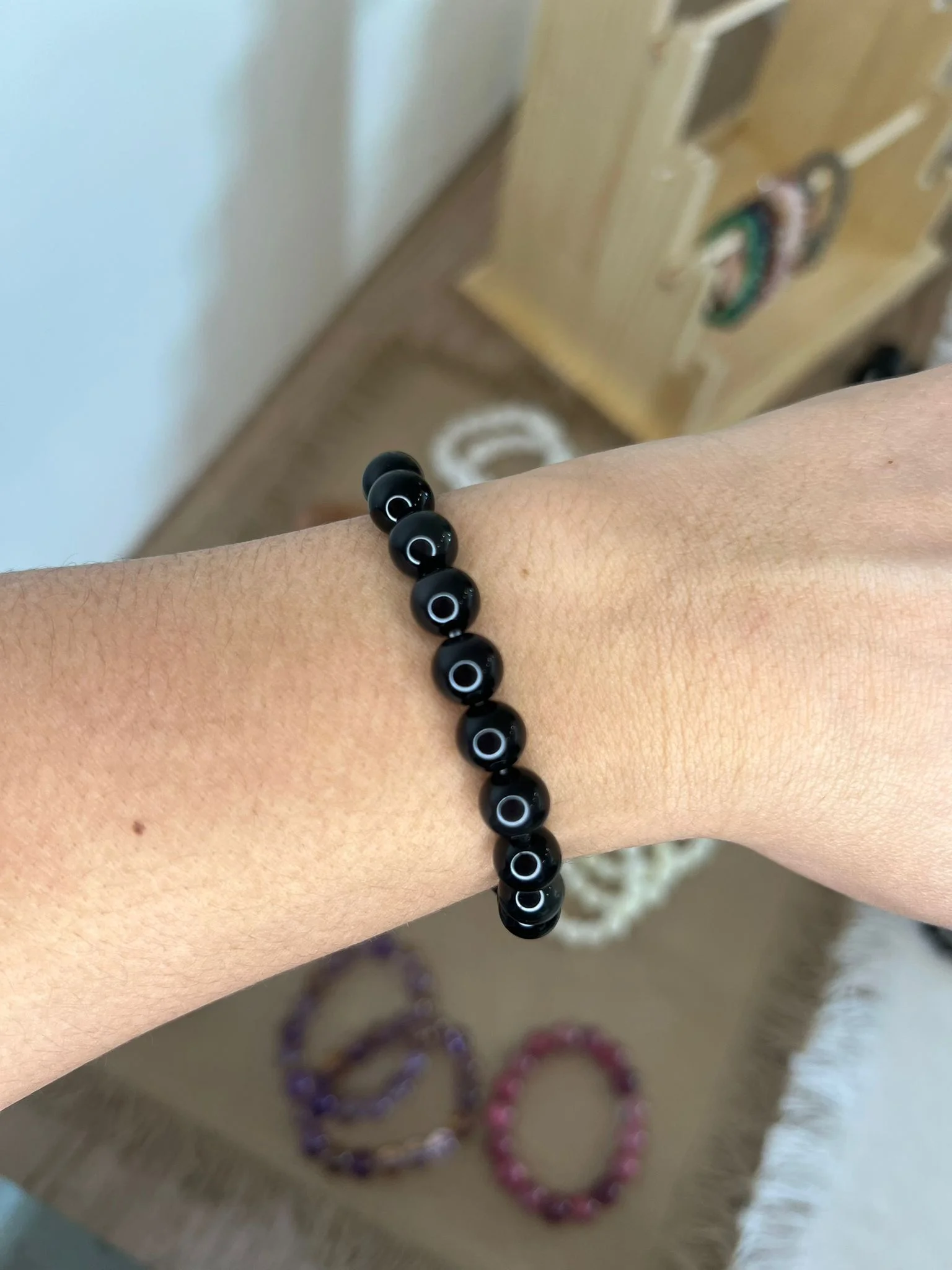 Bracelet obsidienne œil céleste